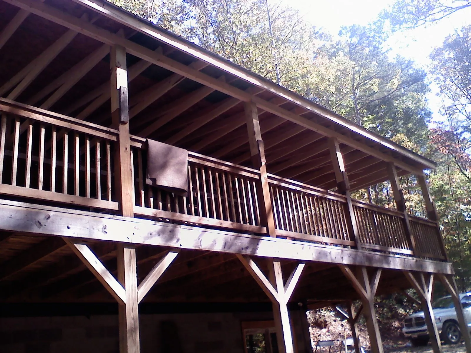 Timber framing under a new elevated porch and deck — Roof Leak Repair in Paskenta by Roofing Brothers